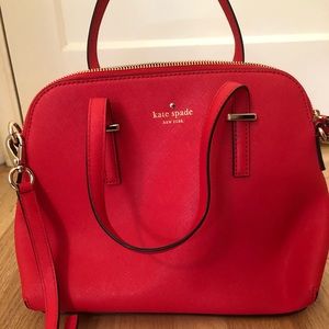 Kate Spade- Cedar Street Maise Red Leather Satchel
